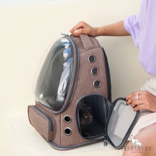 AstroTasche Haustiertransporttasche – Atmungsaktiv, Wasserdicht und Bequem für Hunde, Katzen und Kleintiere – Großes Fenster für maximale Sicht – Bild 13