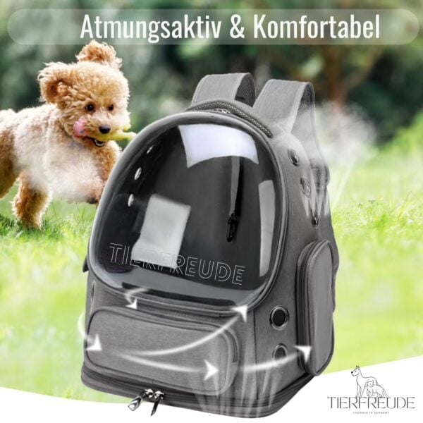 AstroTasche Haustiertransporttasche – Atmungsaktiv, Wasserdicht und Bequem für Hunde, Katzen und Kleintiere – Großes Fenster für maximale Sicht – Bild 7